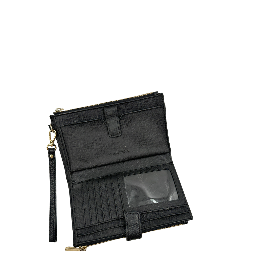 Portafoglio Michael Kors Jet Set double zip nera