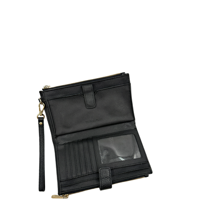 Portafoglio Michael Kors Jet Set double zip nera