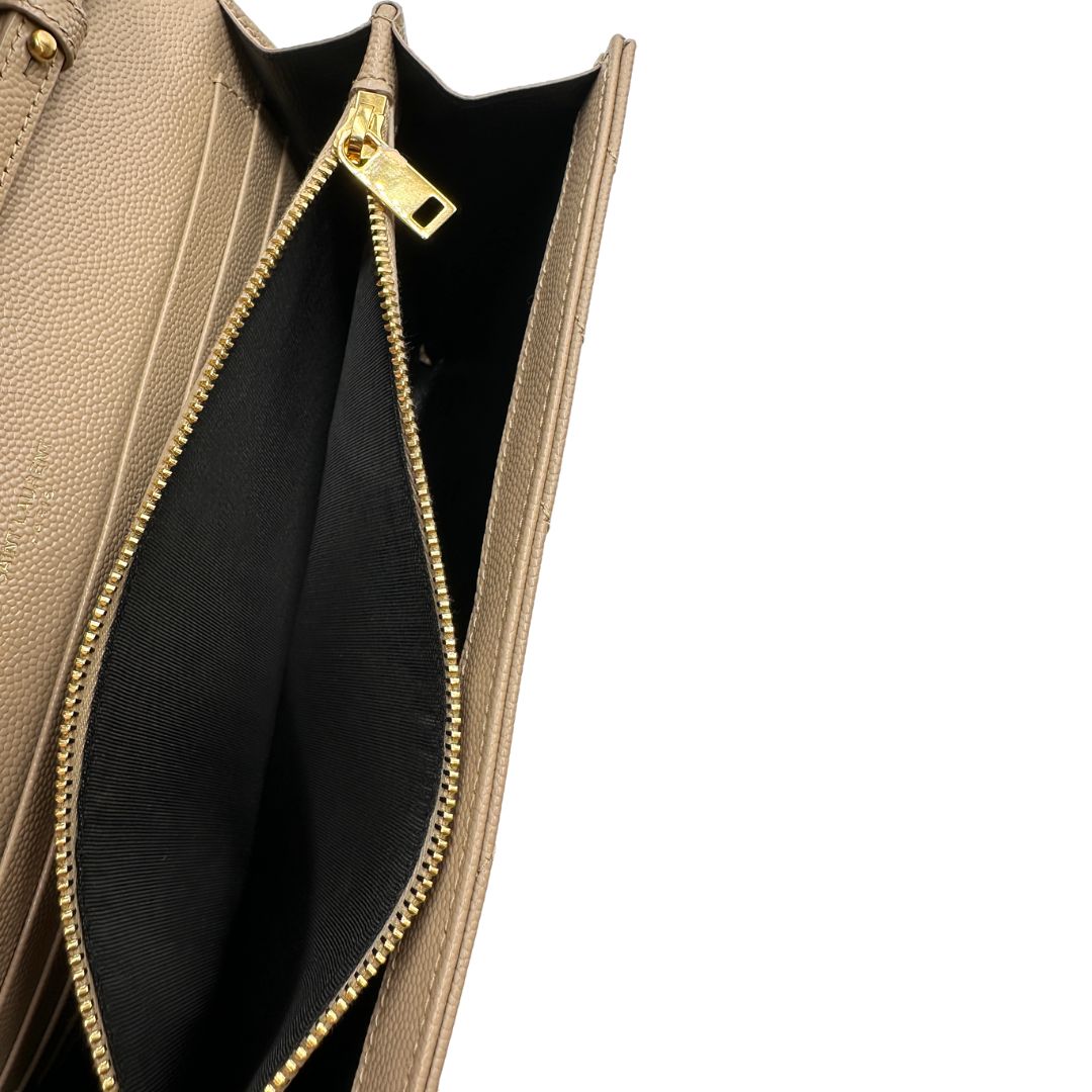 Pochette Envelope Cassandre Saint Laurent Beige