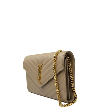 Pochette Envelope Cassandre Saint Laurent Beige