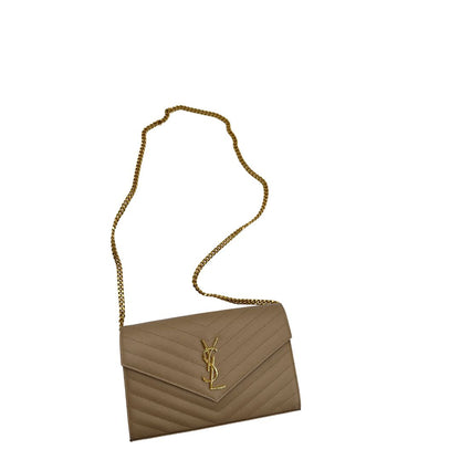 Pochette Envelope Cassandre Saint Laurent Beige