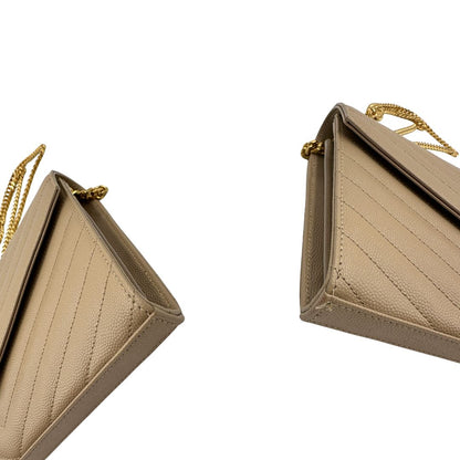 Pochette Envelope Cassandre Saint Laurent Beige