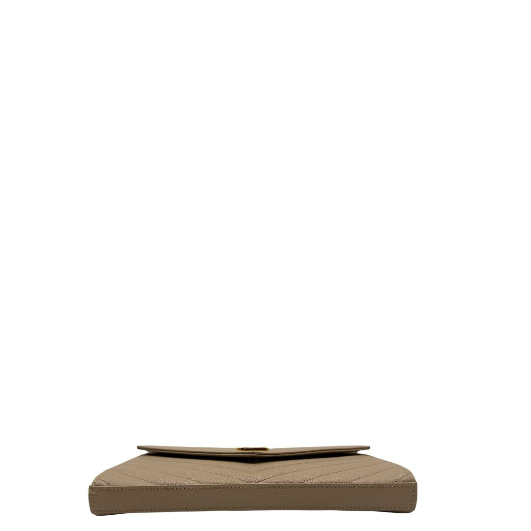 Pochette Envelope Cassandre Saint Laurent Beige