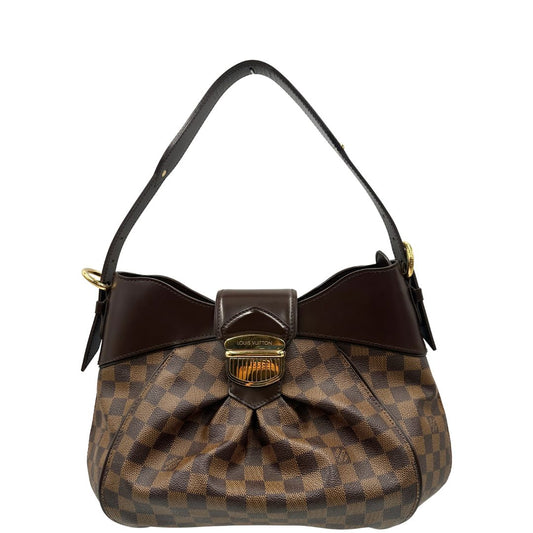 front   Borsa LV Sisitina in canvas Damier Ébène