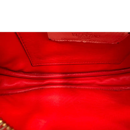 interno Borsa VG in pelle rossa con parti metalliche dorate 