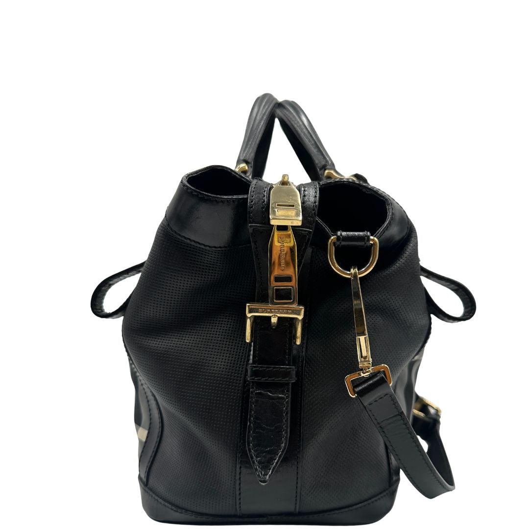 Borsa Burberry in pelle nera