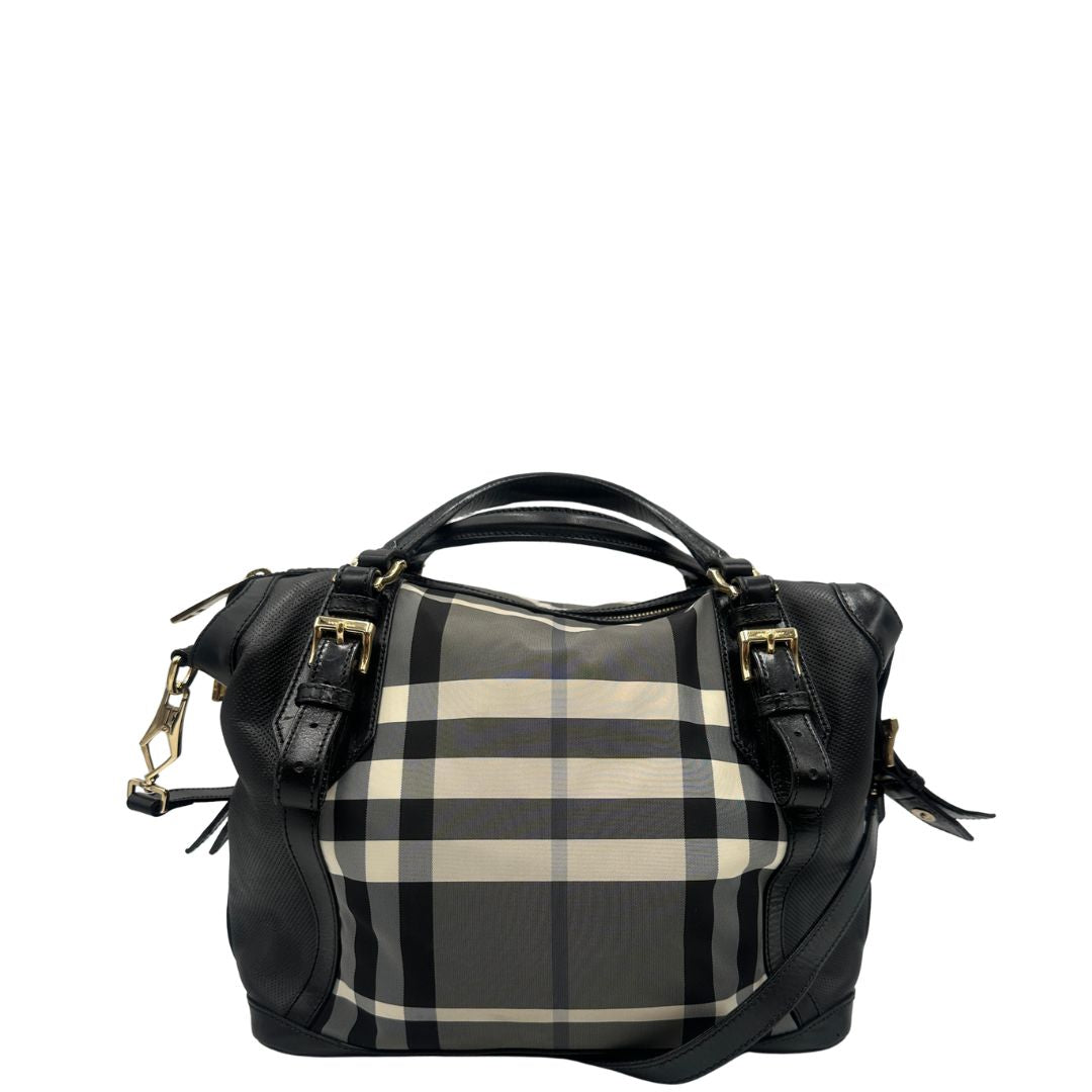 fron tBorsa Burberry in pelle nera