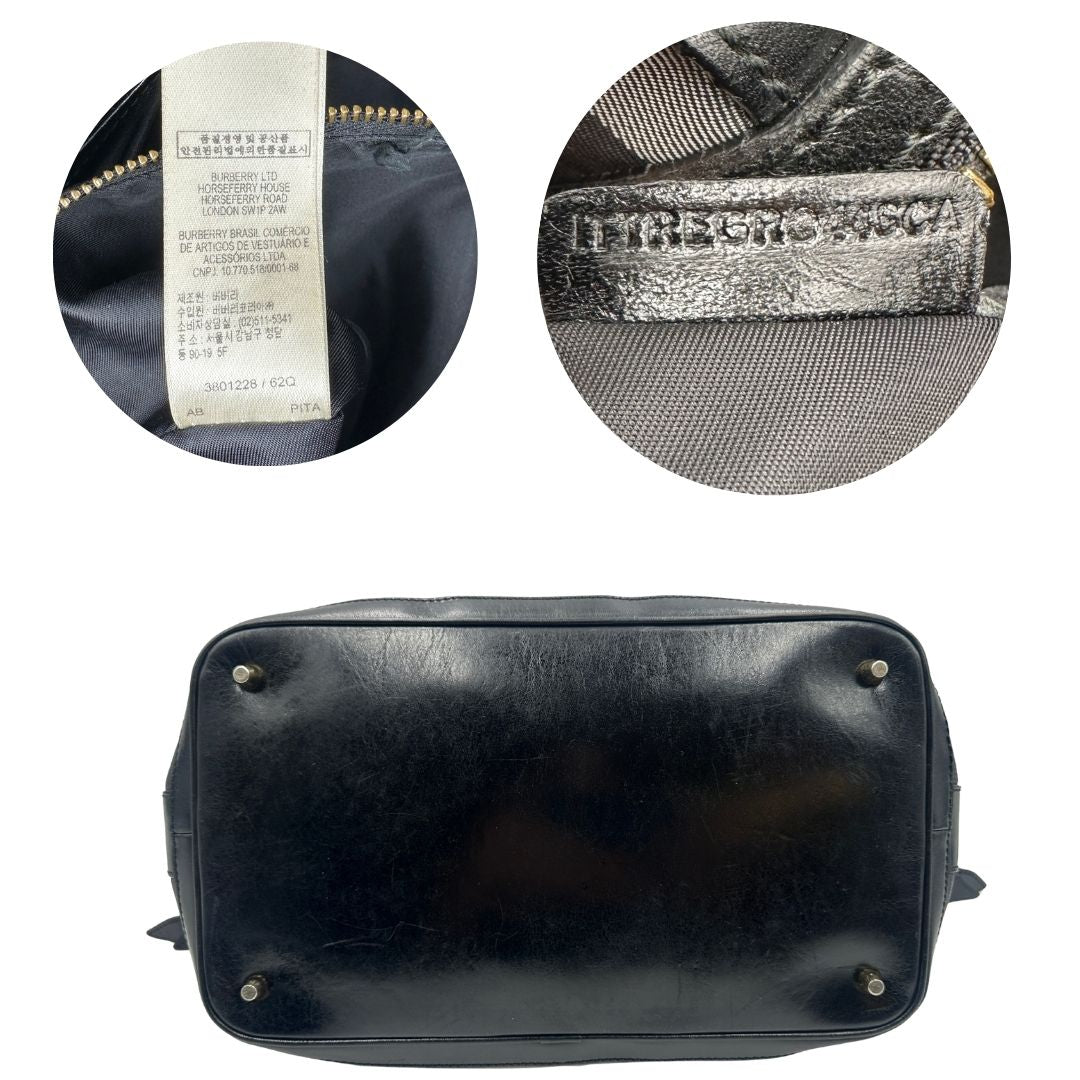 base Borsa Burberry in pelle nera