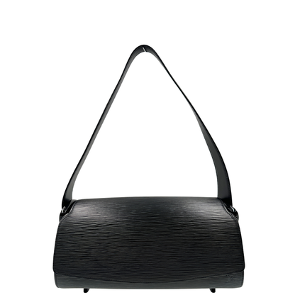 front  Borsa LV in pelle nera epi, di lusso, originale