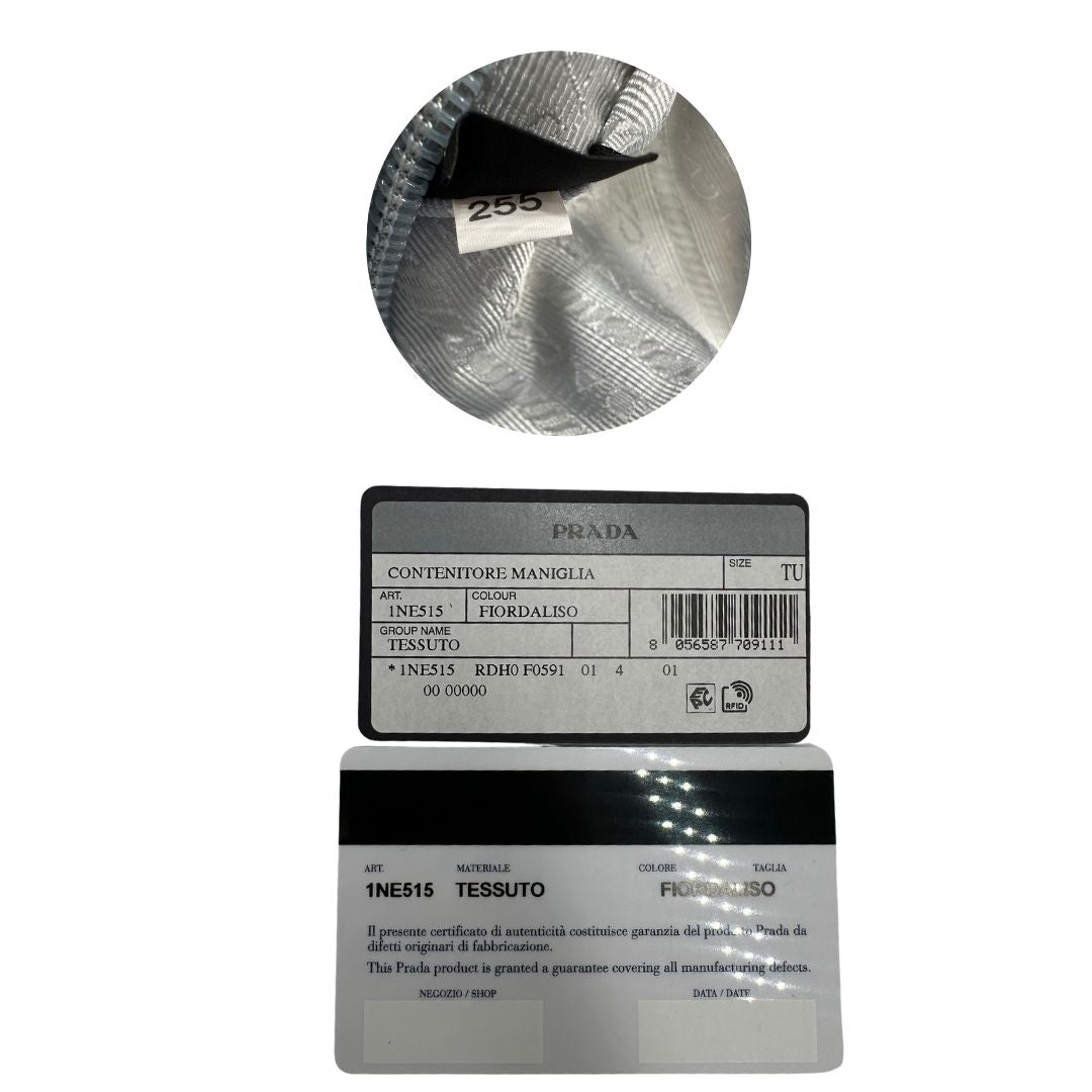 interno Borsa Prada in nylon grigio