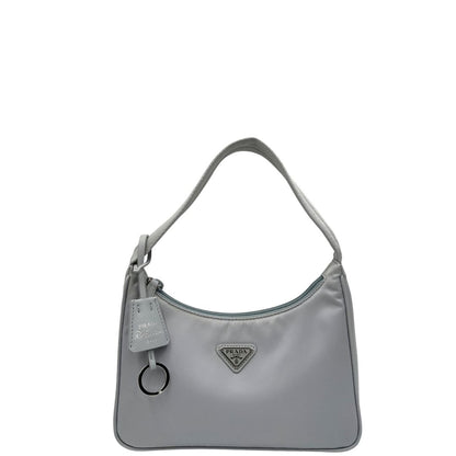 front Borsa Prada in nylon grigio