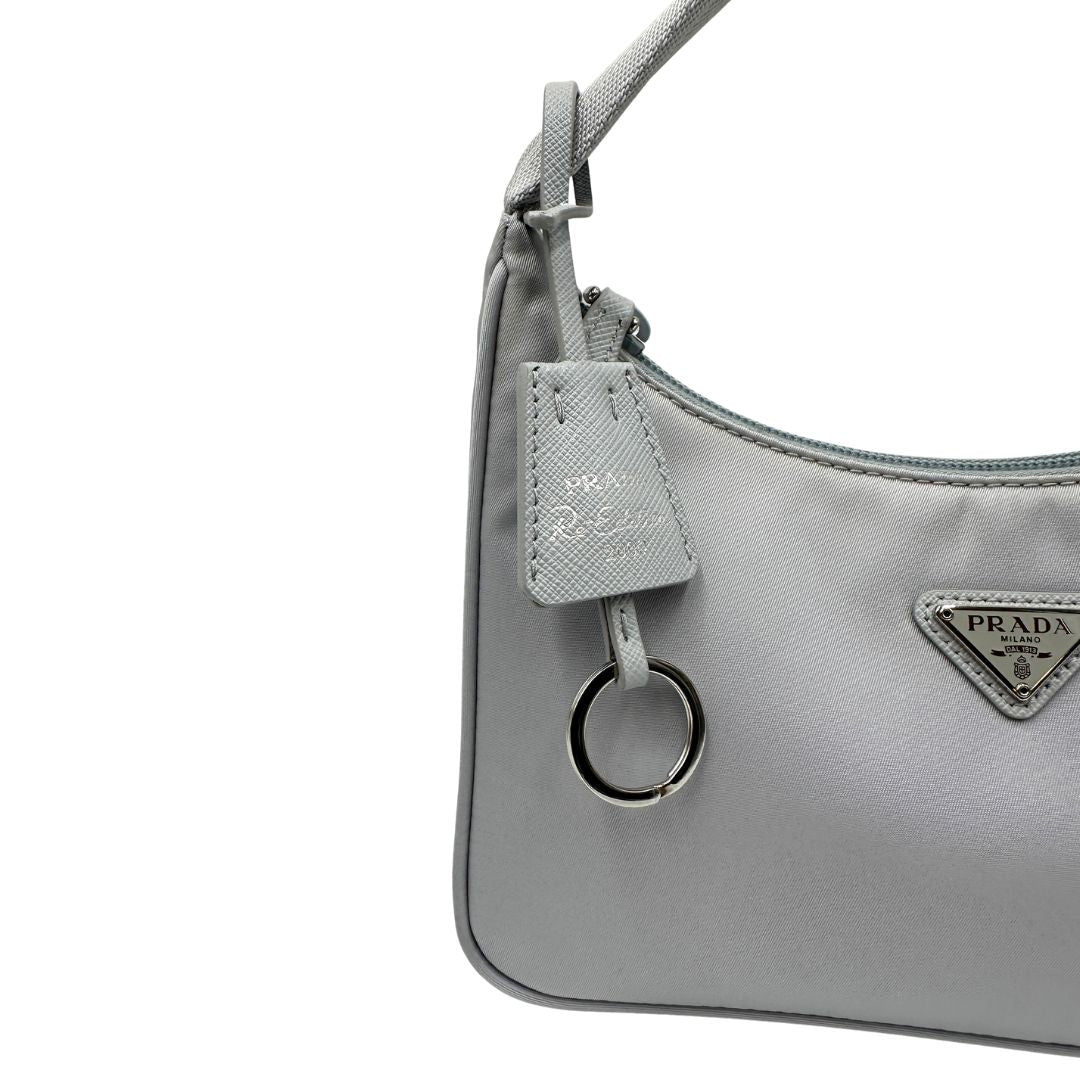 Borsa Prada in nylon grigio 