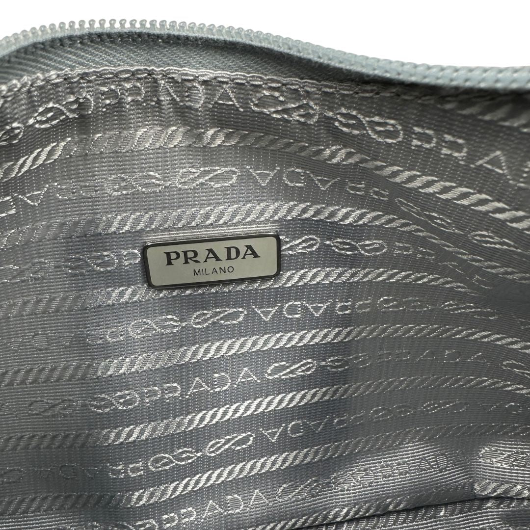 interno Borsa Prada in nylon grigio
