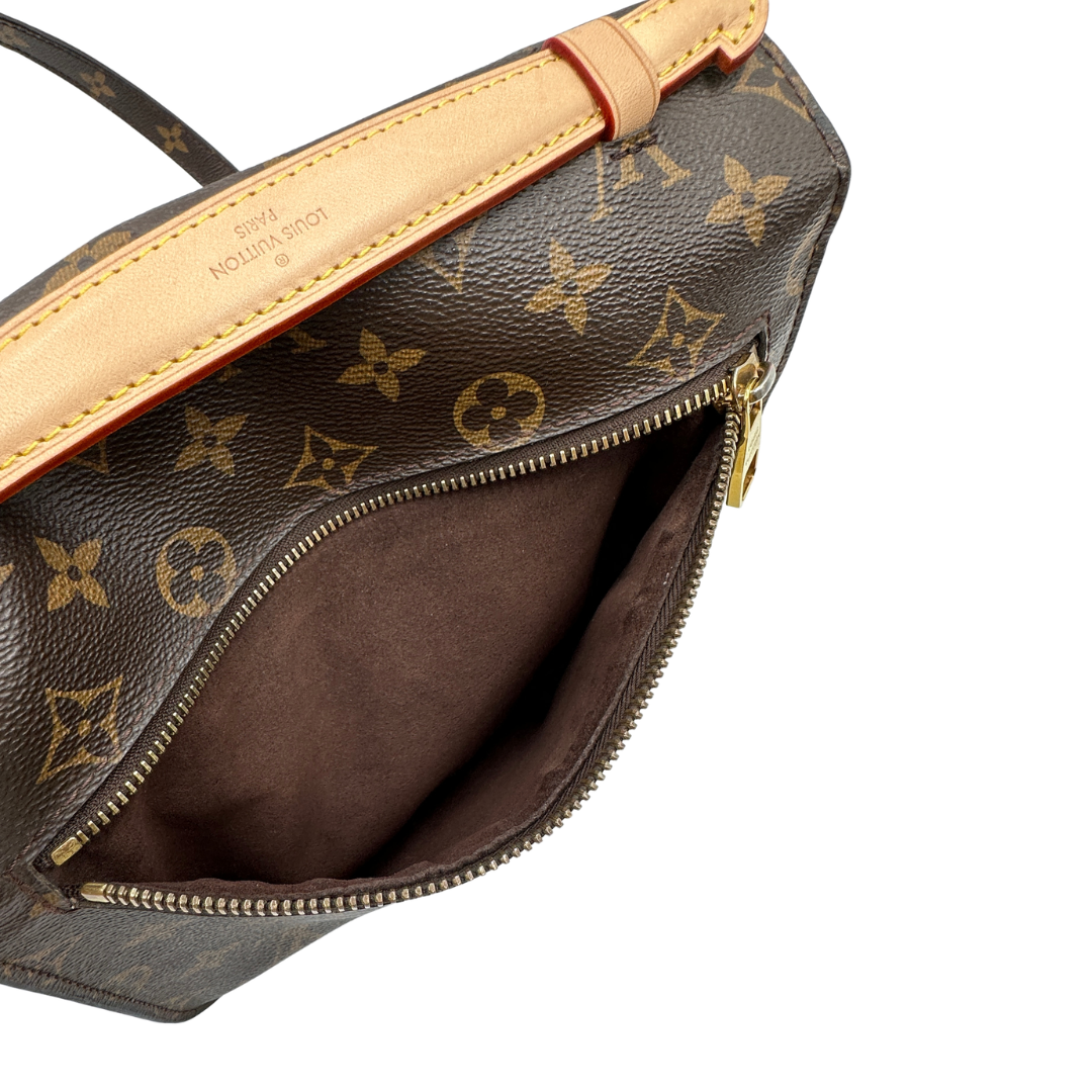 interno  Borsa LV in canvas monogrammato marrone 