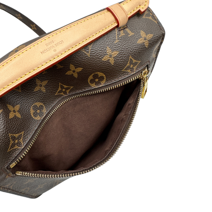 interno  Borsa LV in canvas monogrammato marrone 