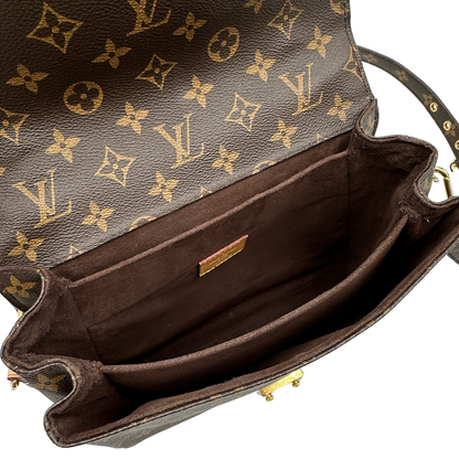 interno  Borsa LV in canvas monogrammato marrone 