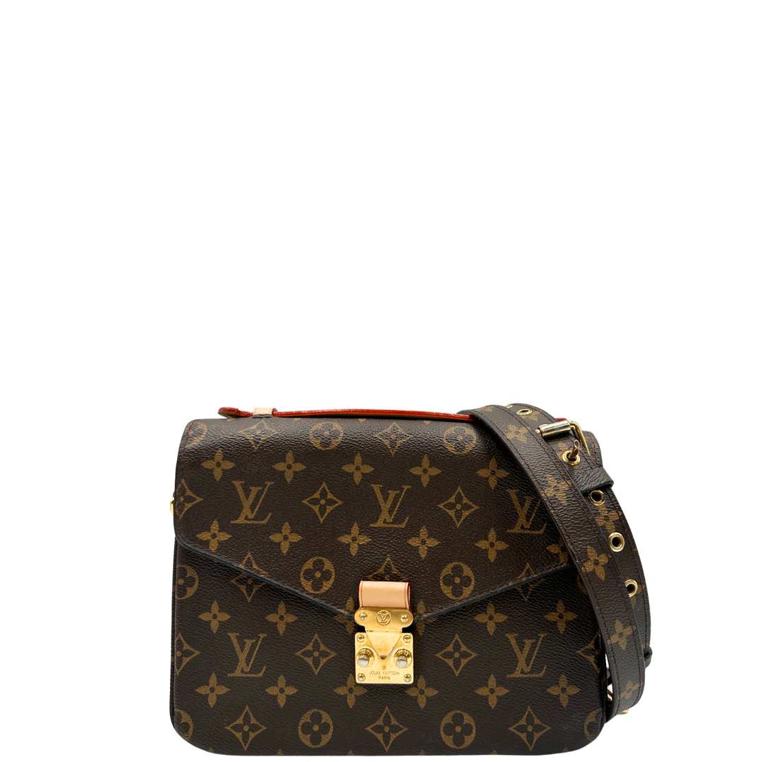 front  Borsa LV in canvas monogrammato marrone 