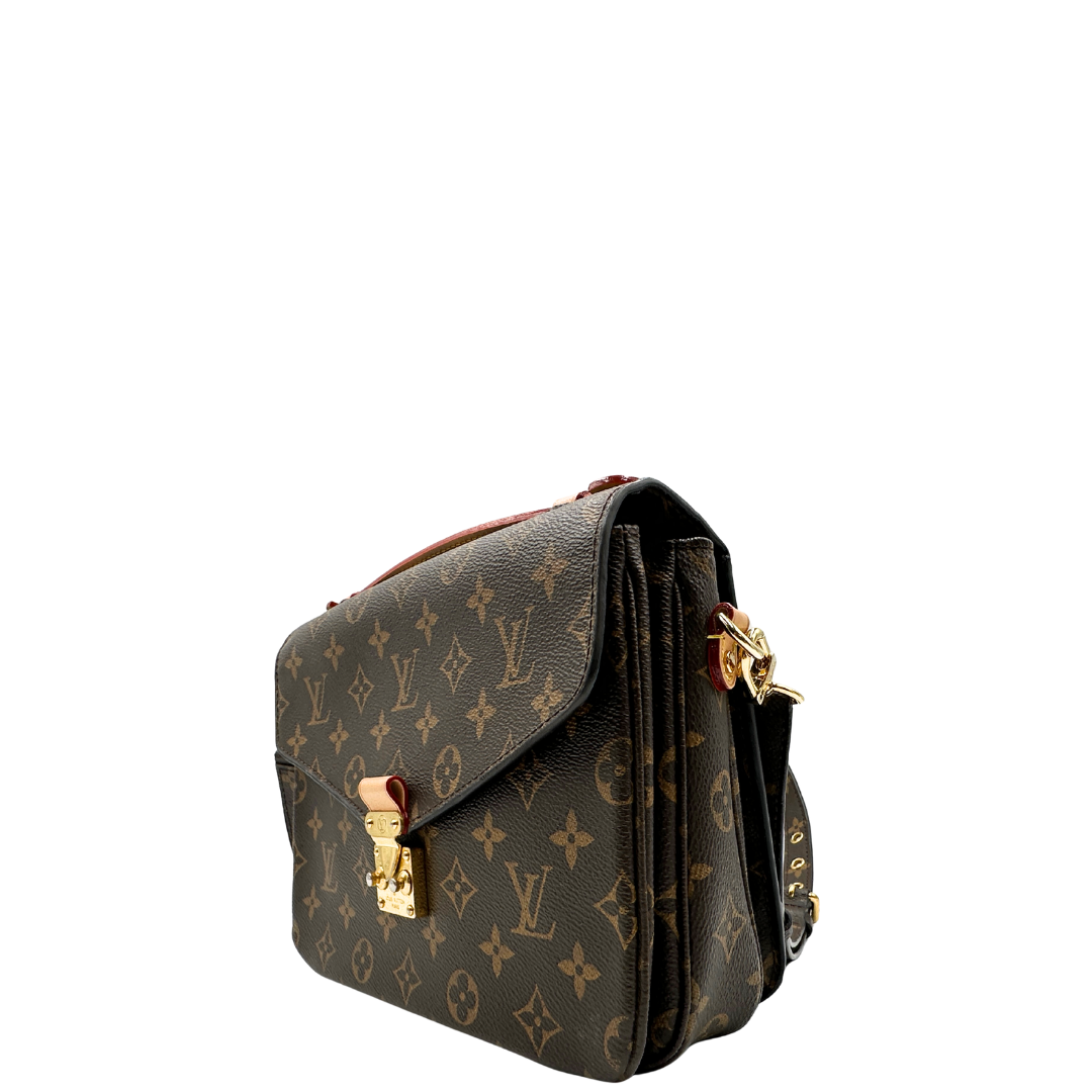 lato  Borsa LV in canvas monogrammato marrone 