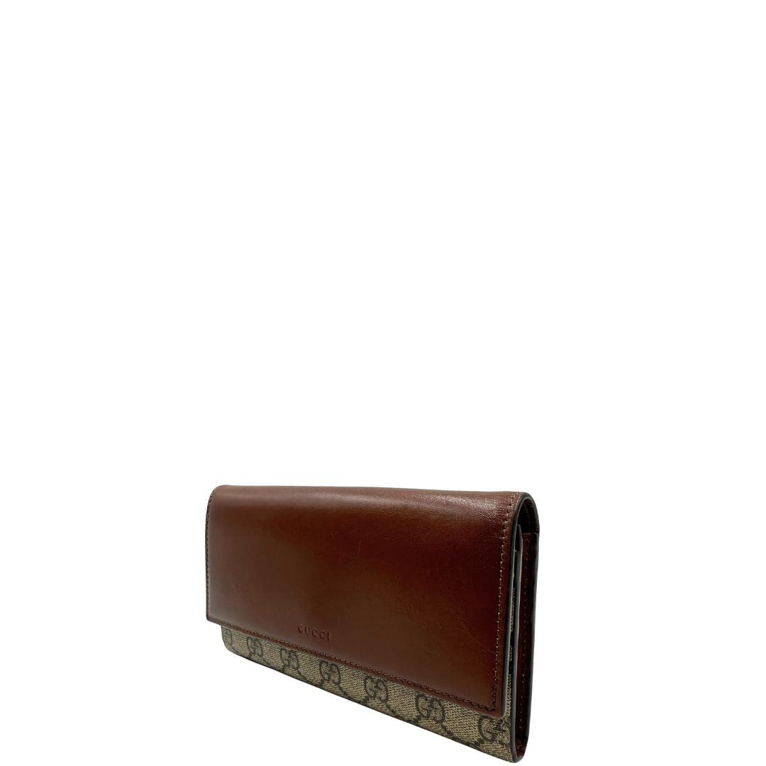 Portafoglio Gucci GG marrone