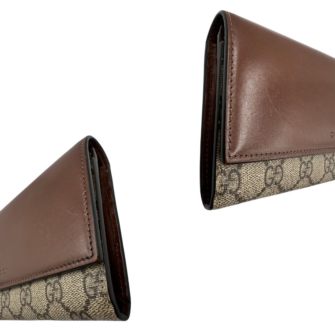 Portafoglio Gucci GG marrone