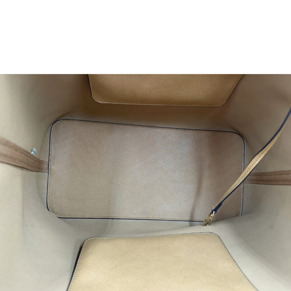 interno Shopper MK in pelle saffiano cammello 