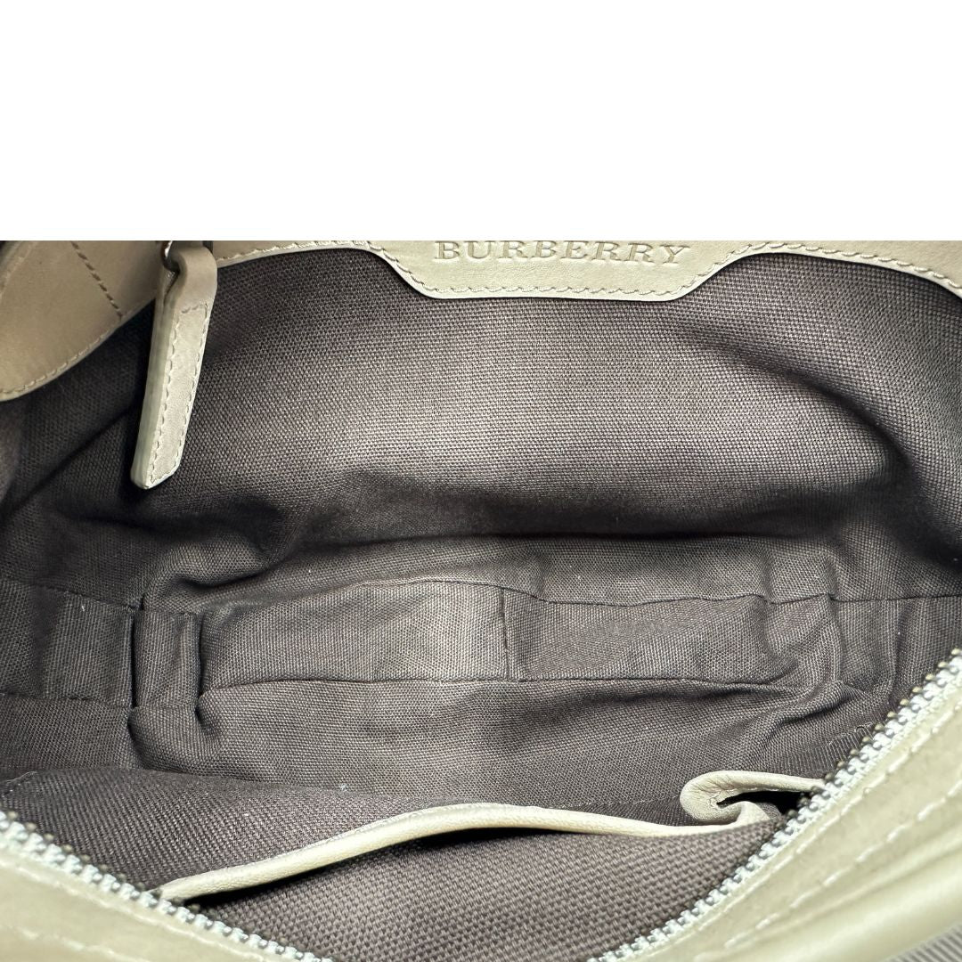 interno Hobo Burberry in canvas beige