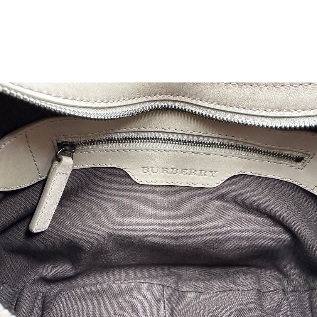 interno Hobo Burberry in canvas beige