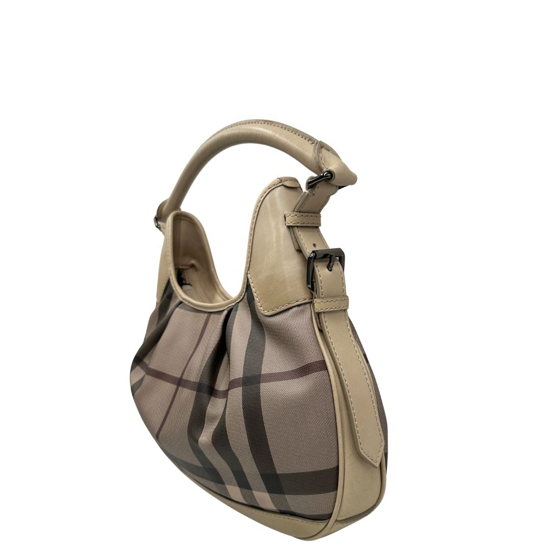 lato Hobo Burberry in canvas beige