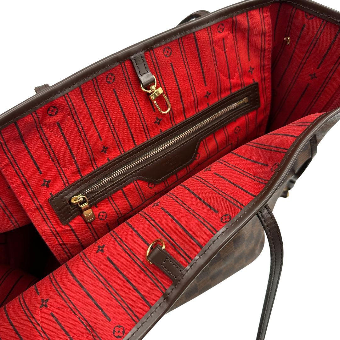 interno Borsa Louis Vuitton in canvas Damier Ébène 