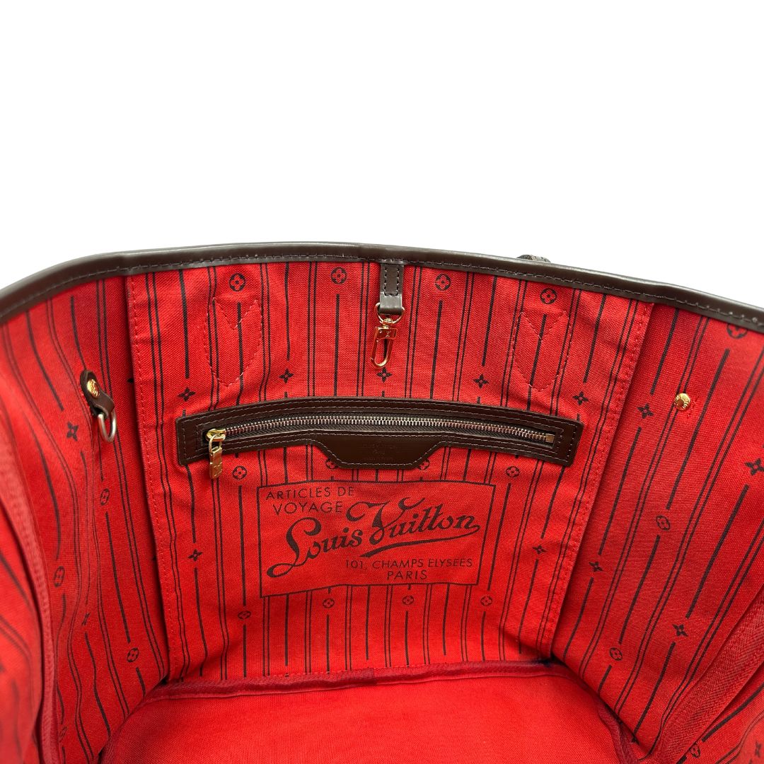 interno Borsa Louis Vuitton in canvas Damier Ébène 