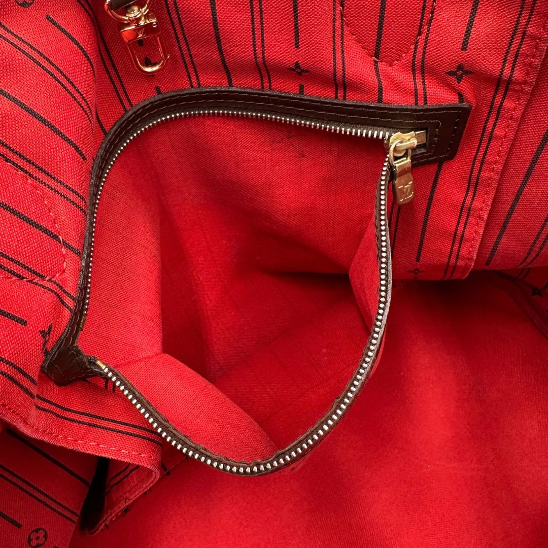 interno Borsa Louis Vuitton in canvas Damier Ébène 