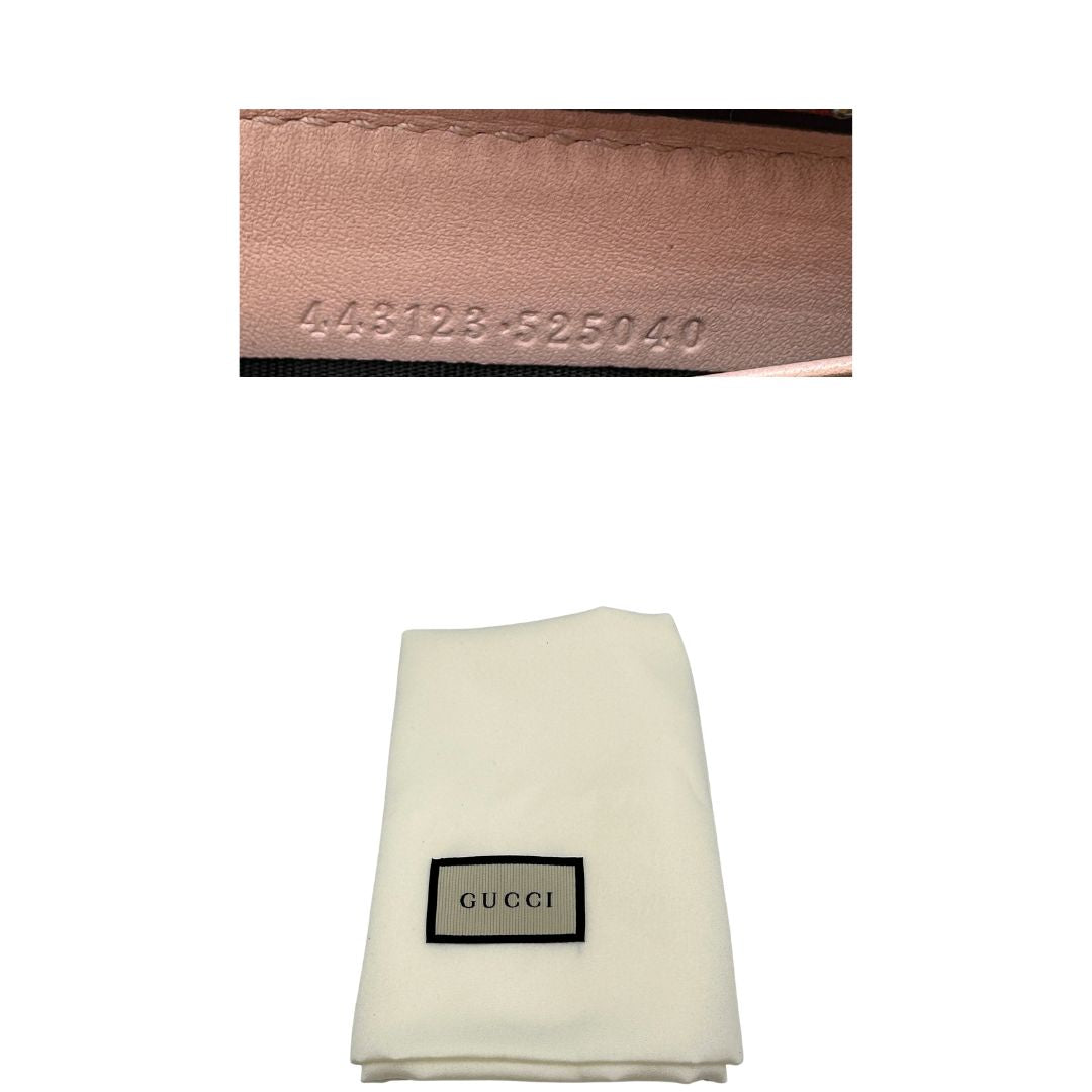 dustbag Portafoglio Gucci Marmont in pelle matelassè rosa