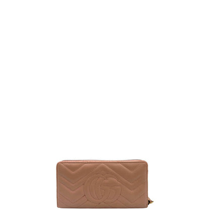 retro Portafoglio Gucci Marmont in pelle matelassè rosa 