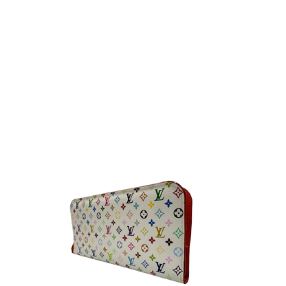 lato Portafoglio LV in canvas bianco 