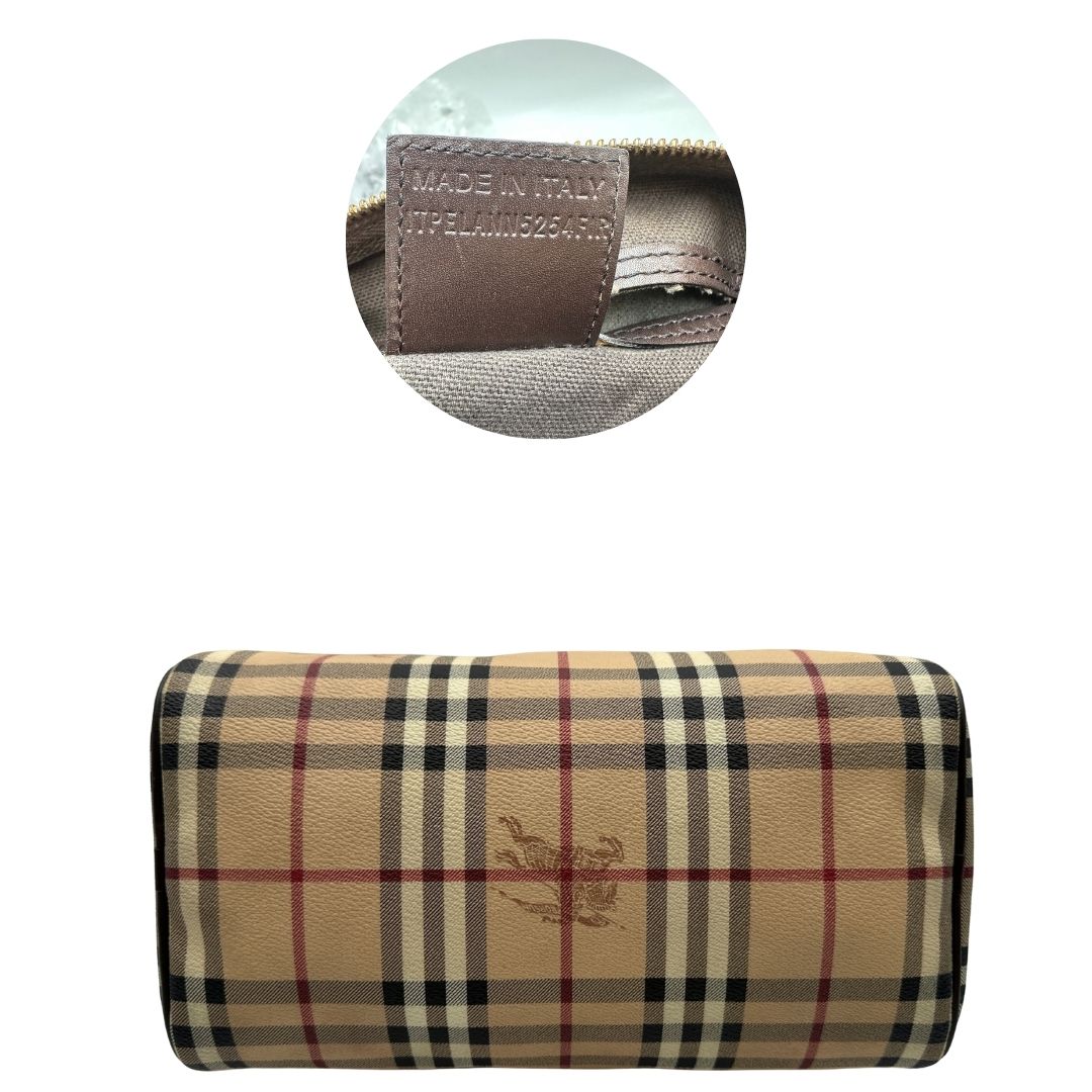 base Borsa Burberry in canvas beige tartan 
