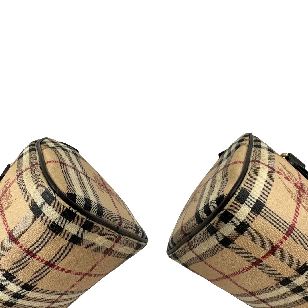 angoli Borsa Burberry in canvas beige tartan 