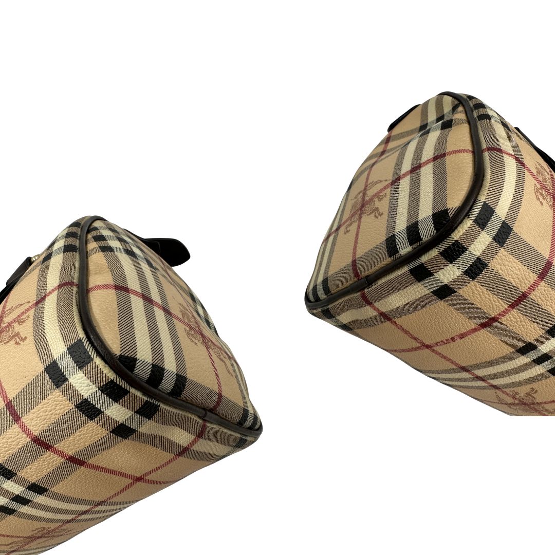 angoli Borsa Burberry in canvas beige tartan