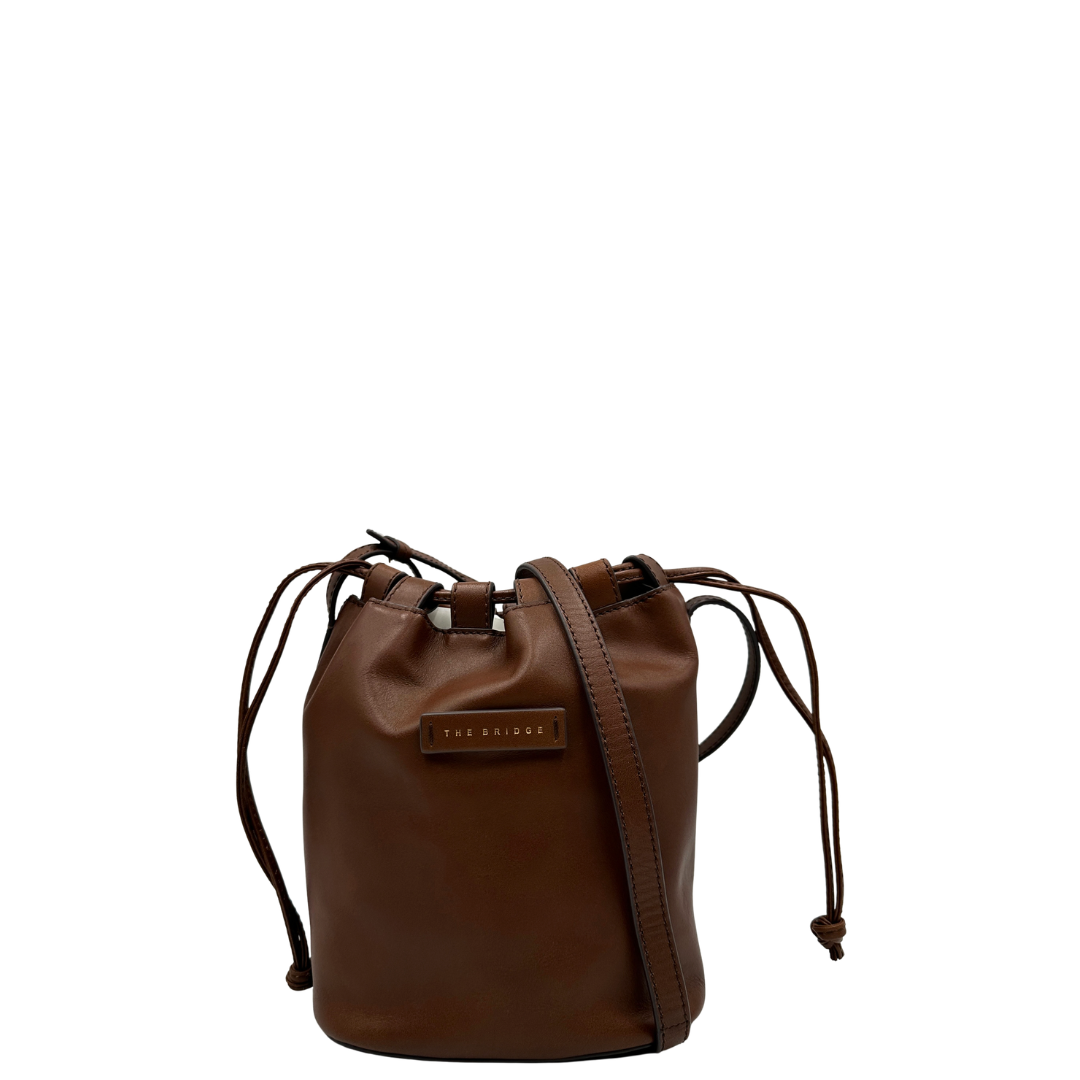 front Secchiello The Bridge in pelle marrone
