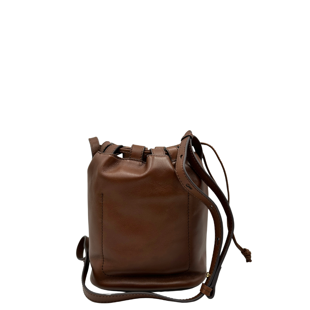 retro Secchiello The Bridge in pelle marrone