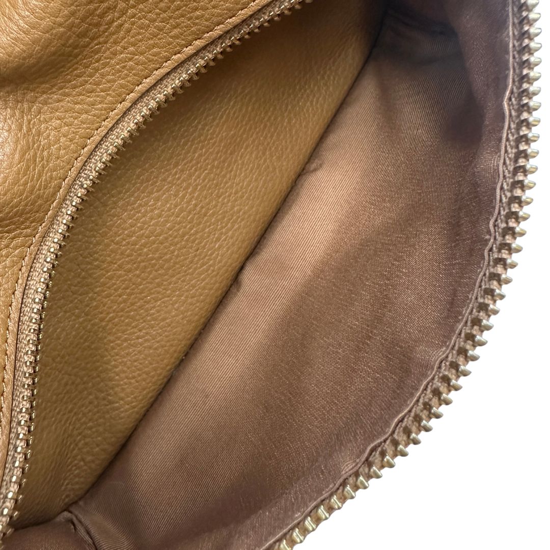 interno Zaino Coach in pelle martellata color cammello 