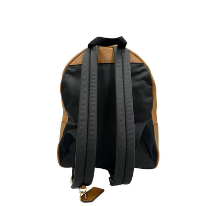 retro Zaino Coach in pelle martellata color cammello