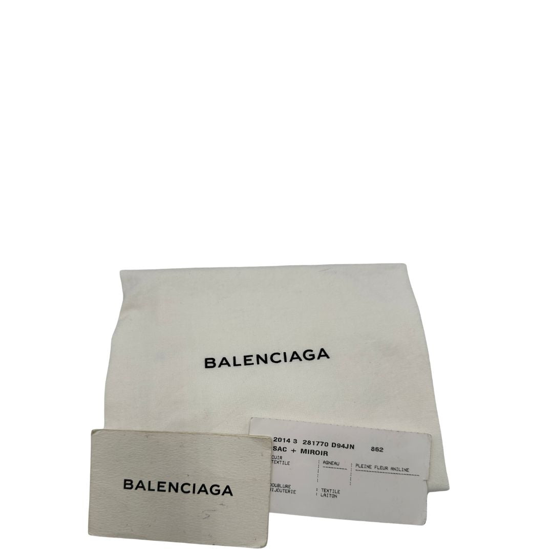 dustbag Borsa Balenciaga City in pelle Arena argentata 