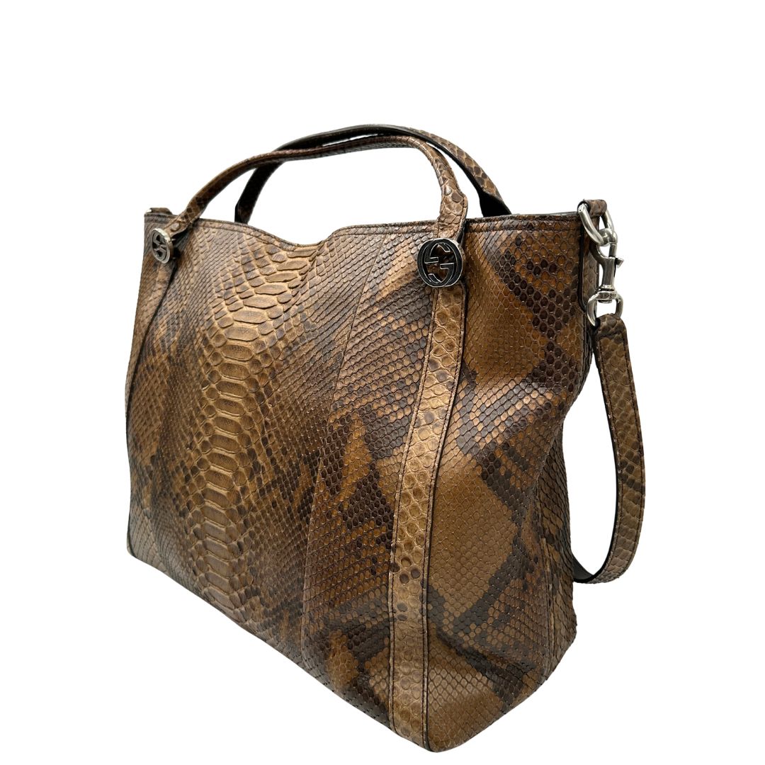lato Borsa Gucci in pregiata pelle esotica  