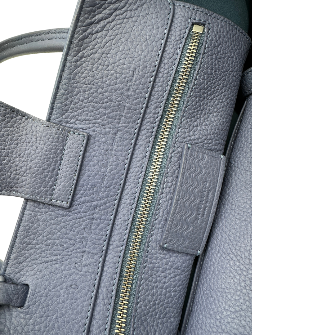 interno borsa Zanellato in pelle martellata blu