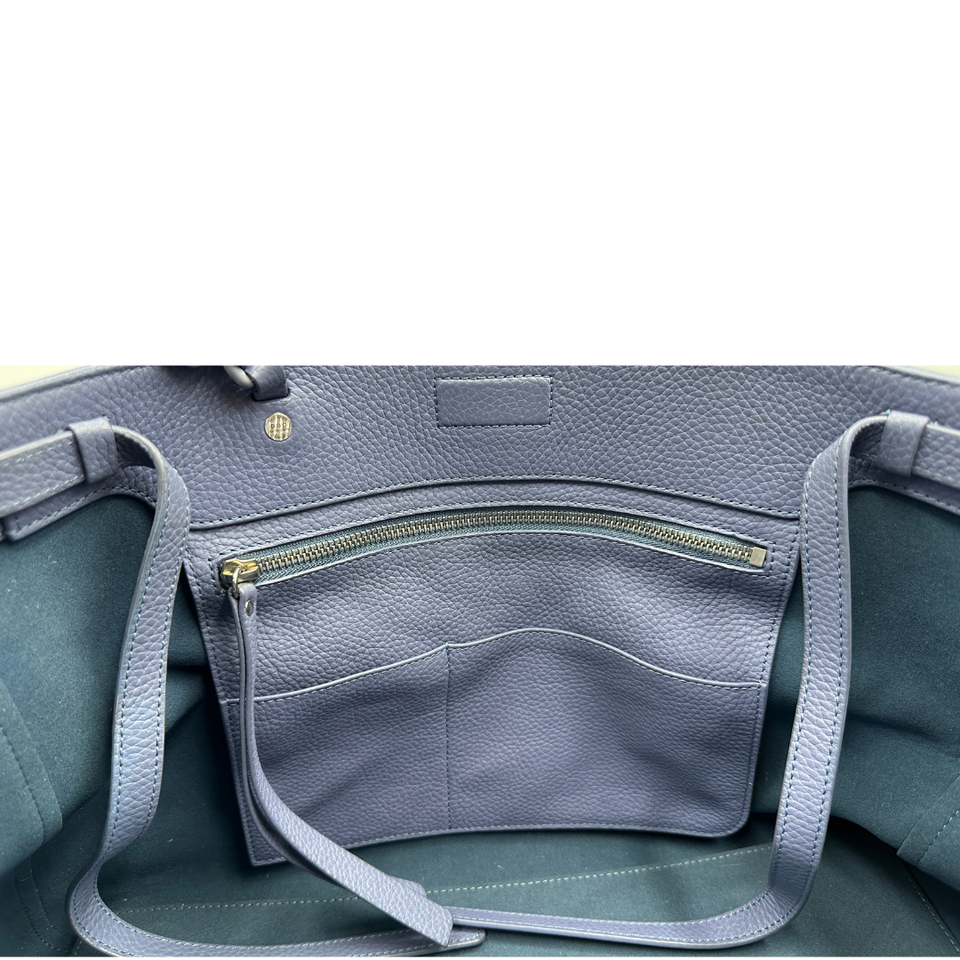 interno borsa Zanellato in pelle martellata blu 