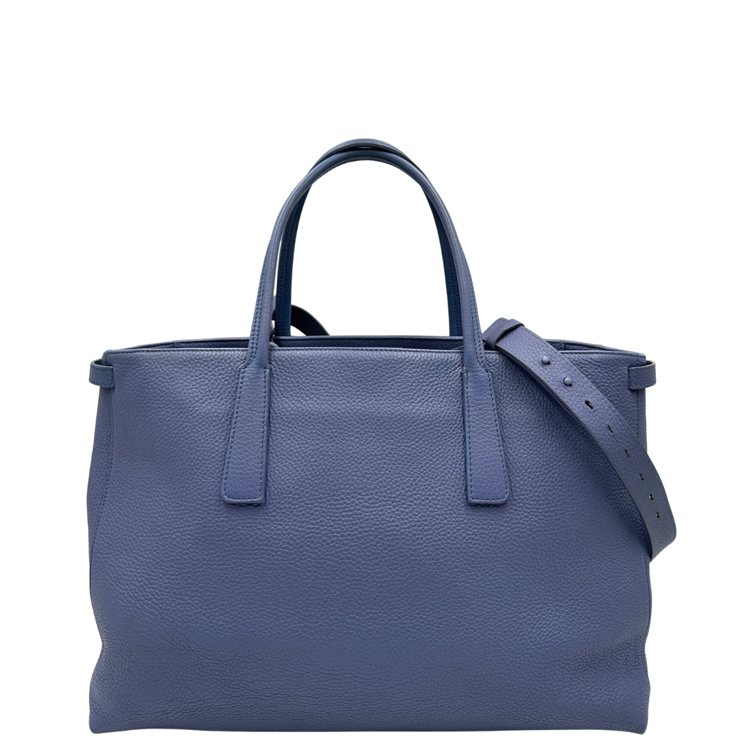 front Borsa Zanellato in pelle martellata blu  