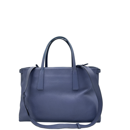 retro Borsa Zanellato in pelle martellata blu 