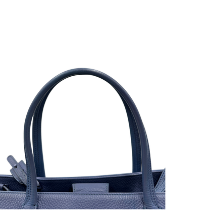 manici Borsa Zanellato in pelle martellata blu  