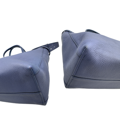 angoli Borsa Zanellato in pelle martellata blu  