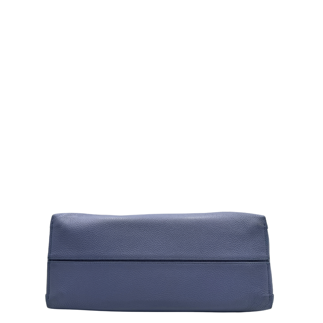 base  Borsa Zanellato in pelle martellata blu 